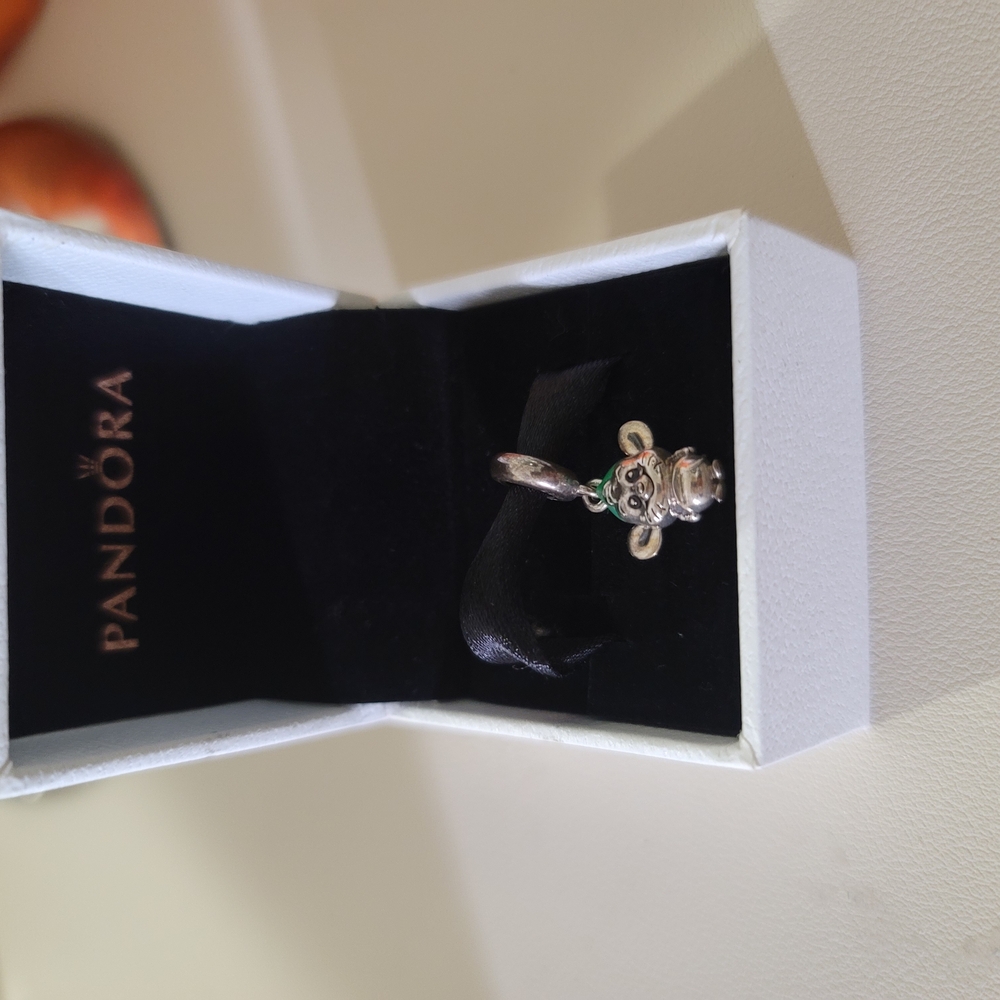 Pandora Gus GUS Silver and Green Charm
